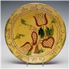 Image 1 : Breininger Pottery Redware Sgraffito Plate with Bird and Flowers