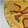 Image 4 : Breininger Pottery Redware Sgraffito Plate with Bird and Flowers
