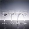 Image 2 : 4pc Crystal Wine Glasses with Geometric Panel Cut