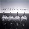 Image 3 : 4pc Crystal Wine Glasses with Geometric Panel Cut