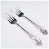 Image 1 : 2pc Wallace Sterling Silver Dinner Forks, Rose Point Pattern
