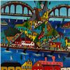 Image 2 : Prefete Duffaut, Original Oil on Canvas, Imaginary Haitian City, Signed