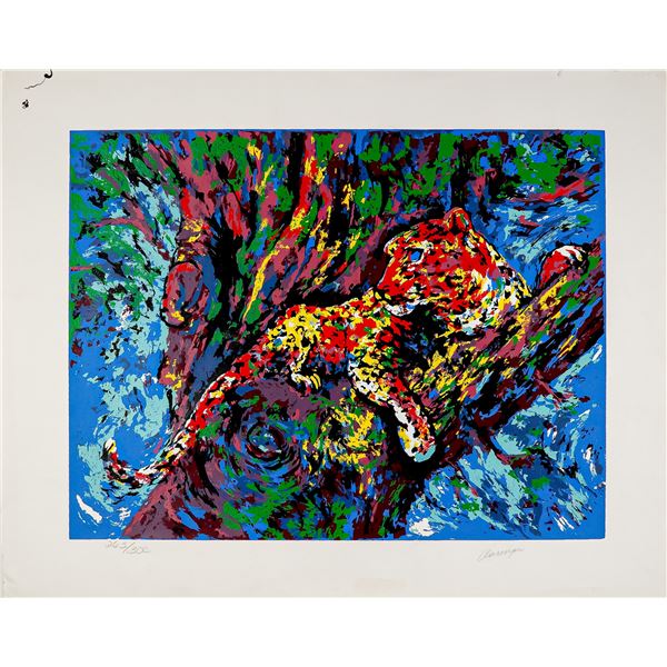Limited Edition Serigraph on Paper, Vibrant Leopard, Signed & Numbered