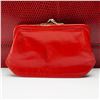 Image 7 : Lederer Handbag, Red Lizard Skin with Coin Purse