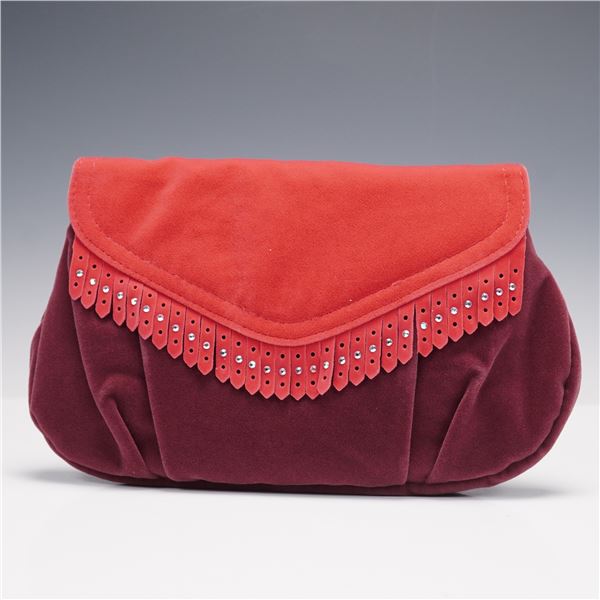 Swarovski Red Suede Clutch