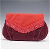Image 1 : Swarovski Red Suede Clutch