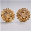 Image 3 : 4 Pair Ladies Gold Tone Earring Lot incl. Monet & Filigree