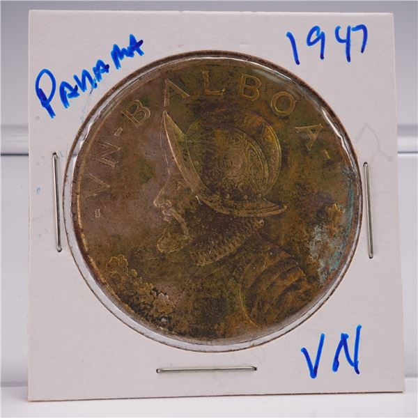 1947 Republic of Panama Silver Balboa Coin