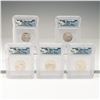 Image 1 : 5pc 2004-S State Quarter PR70DCAM Set ICG Slabbed