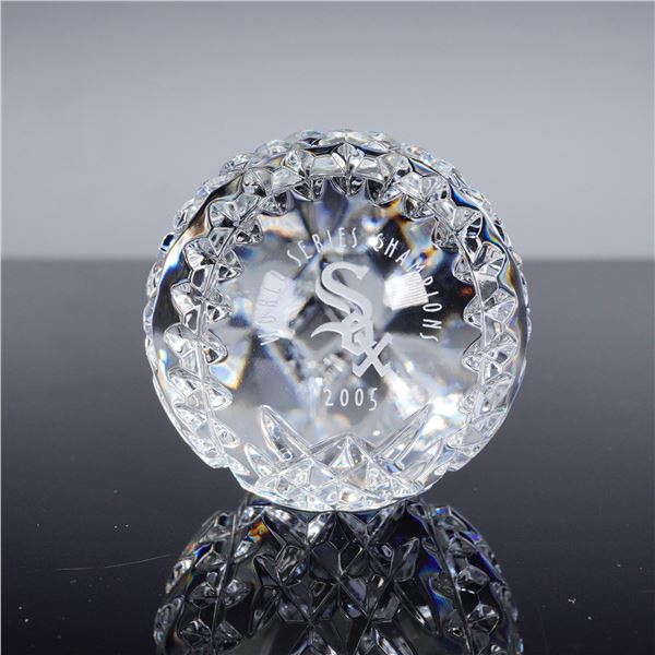 Waterford Crystal Paperweight, Chicago White Sox 2005 World Series