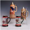 Image 1 : 4pc Collector Beer Steins, Budweiser and Musical