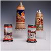 Image 2 : 4pc Collector Beer Steins, Budweiser and Musical