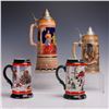 Image 3 : 4pc Collector Beer Steins, Budweiser and Musical