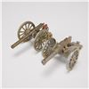 Image 4 : 8pc Assorted Miniature Cannons, Mixed Metal and Painted Models