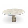 Image 1 : 50" Marble Round Dining Table - Heavy Top & Foot (light discoloration & scratches)