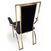 Image 2 : Set of 4 Italian Mid-Century Designer Dining Chair Gold & Black attributed to Renato Zevi (No attrib