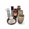 Image 1 : Group of Assorted Decor - includes High Glazed Dual-Toned Vases, Plates & Basket