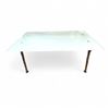Image 1 : Modern Glass Top Dining Table - approx. 63" x 21 1/2" x 30"