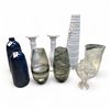 Image 1 : Group of Assorted Decor - includes Set of 2 Blue Ceramic Textured Atlantic Vases, Candle Holders & e