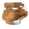 Image 1 : Set of 2 Texture Takara 15" Live Edge Shelves - Retail Value $289.99