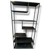 Image 1 : Modern Black Metal Shelving Unit - approx. 39" x 7ft x 14"