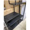 Image 2 : Modern Black Metal Shelving Unit - approx. 39" x 7ft x 14"