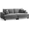 Image 1 : NEW Grey Plush 3-Seats Couch