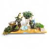 Image 1 : Group of Assorted Home Decor - includes Faux Vegetal Decor, Vases & Blue & Gold Tea Set