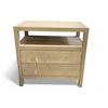 Image 1 : NEW 2-Drawers Natural Light Wood Nightstand - w/ knobs, Approx. 28" Long. Retail Value $999.99