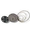 Image 1 : Group of 3 Wall Decors - includes 2 Rounds Clocks. Max dimensions: 38" Long