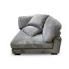 Image 1 : NEW Grey Plush 3-Seats, ONLY Corner Chair Part, w/ Cushions