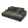 Image 1 : NEW Forest Green Plush Set of 2 Lounge Chair Parts w/ Armrest - Can be used alone or in Set, w/ Cush