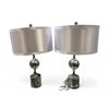 Image 1 : Set of 2 Modern Metal Table Top Lamps - untested