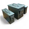 Image 1 : Set of 3 Military-Grade Steel Ammo Cans