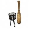 Image 1 : Tall Woven & Seagrass Floor Vase & Balc Rattan Planter - Retail Value $289.99