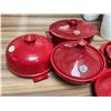 Image 2 : Set of Red Emile Henry Cookware - approx. 8 pcs, Made in France