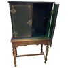 Image 2 : Antique Chinese Emerald Green & Gold Cabinet - approx. 30" x 14" x 52"