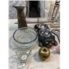 Image 2 : Vintage Group of Decor - includes Glass Bull Sculpture/Galileo Glass Thermometer & More