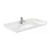 Image 1 : Wyndham Collection Miranda 42 inch White Single Vanity Carrara Cultured Marble Top - Model WC-VCA 42