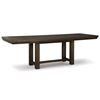 Image 1 : Signature Design by Ashley Dellbeck Casual Rectangular Dining Room Extendable Table, Brown - 92" x 3