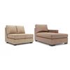 Image 1 : Sofa Lab Collection Roll Armless Loveseat & Lounge Chair - Taupe (Color needs to be confirmed) R.V. 