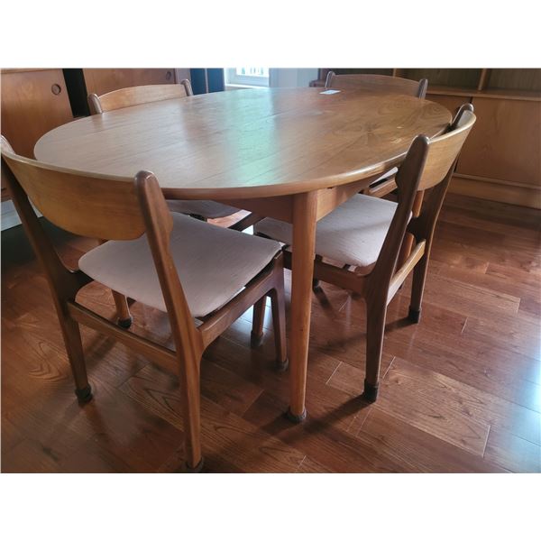 MCM Teak Dining Room Table & Chairs C