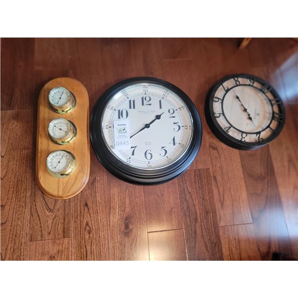 Barometer Set & Clocks A