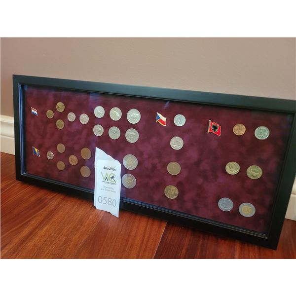 Framed Foreign Coins A