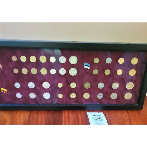 Framed Foreign Coins A