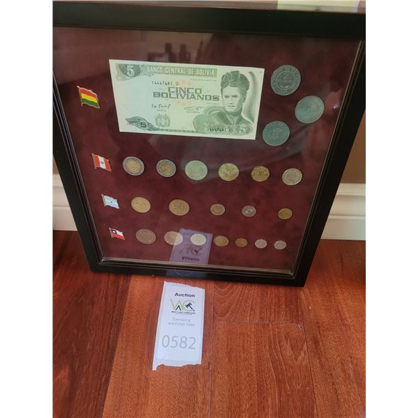 Framed Foreign Coins A