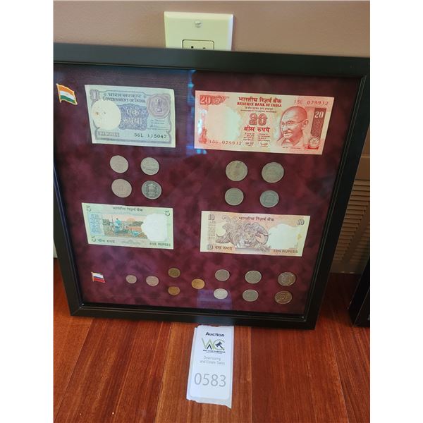 Framed Foreign Coins A