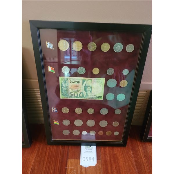 Framed Foreign Coins A