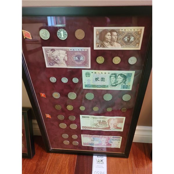 Framed Foreign Coins A