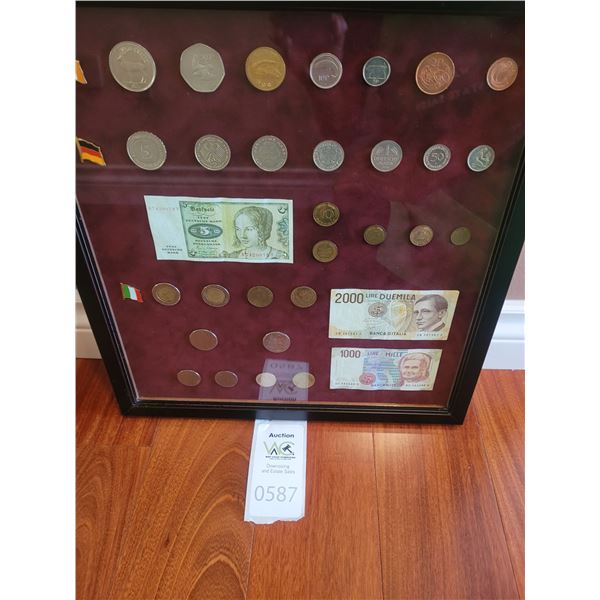 Framed Foreign Coins A